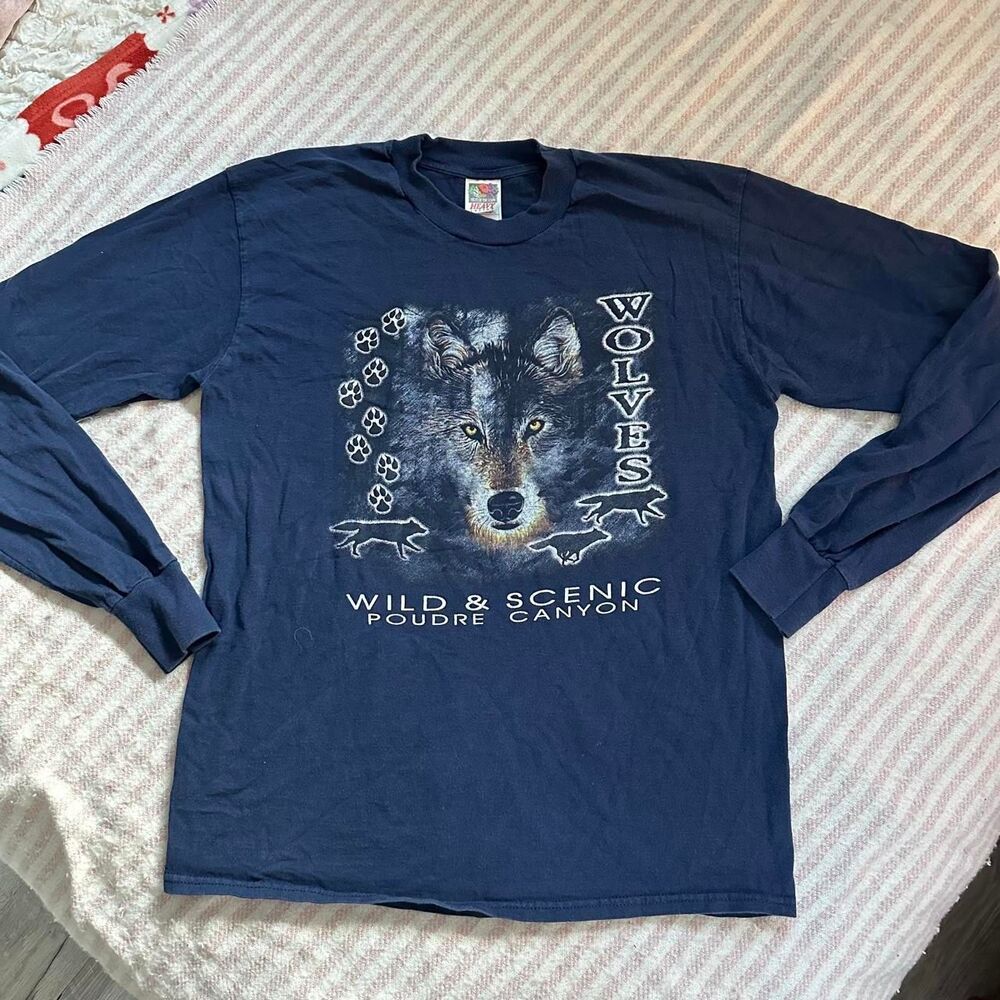 Fruit-of-the-loom Men's Navy and Blue T-shirt